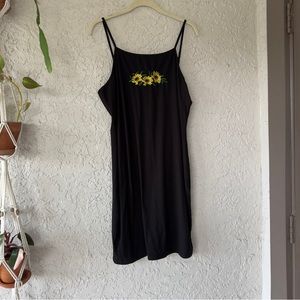 Sunflower black mini dress